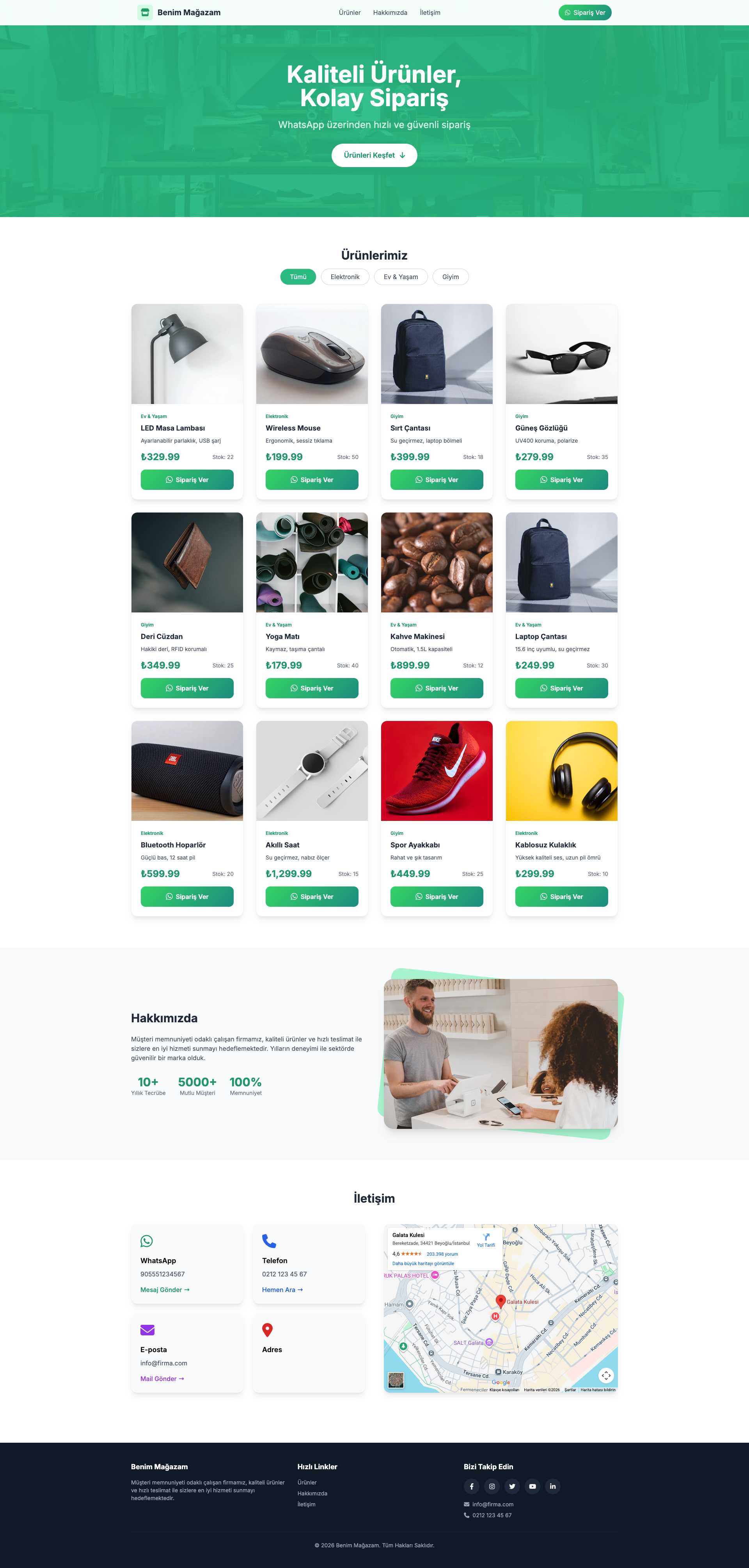 E-Ticaret Sitesi Önizleme